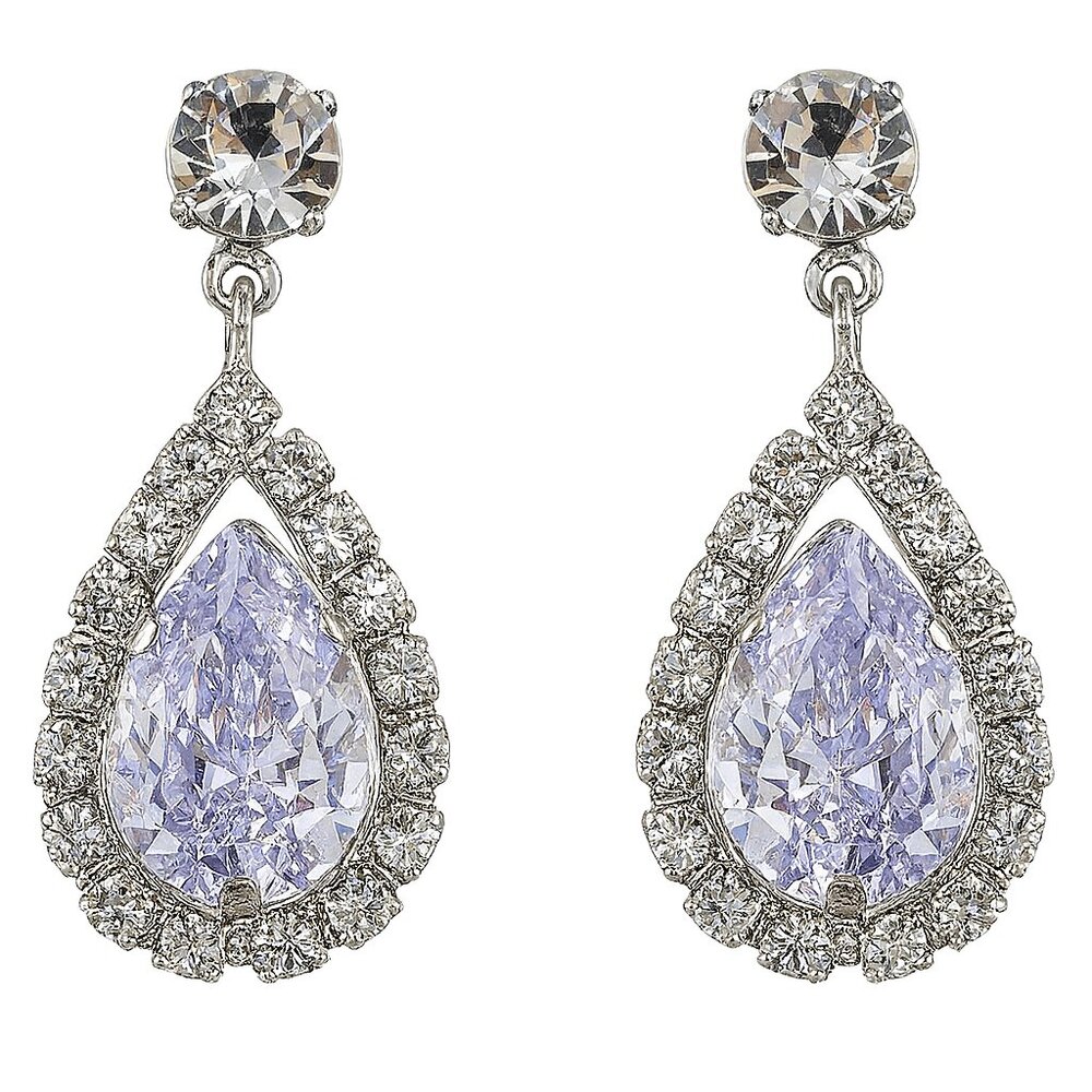 Vintage Crystal Teardrop Drop‎ Earrings